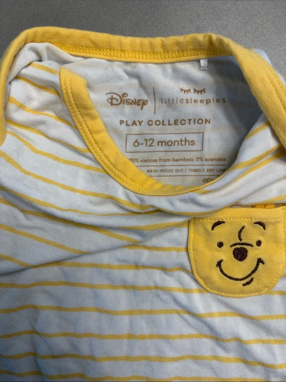 Little Sleepies x Disney Pooh Pocket Bodysuit 6-12 Months